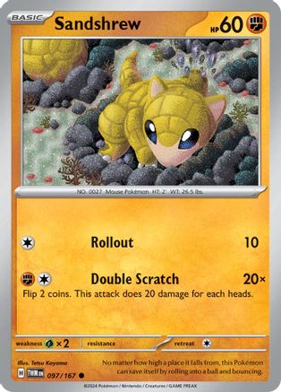 Sandshrew 97 - SV06 Twilight Masquerade - Poke-Collect