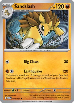 Sandslash 98 - SV06 Twilight Masquerade Reverse Holofoil - Poke-Collect