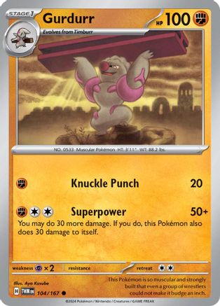 Gurdurr 104 - SV06 Twilight Masquerade Reverse Holofoil - Poke-Collect
