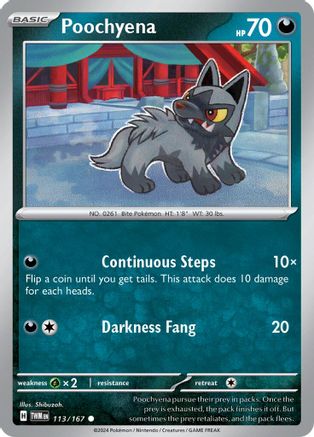 Poochyena 113 - SV06 Twilight Masquerade Reverse Holofoil - Poke-Collect