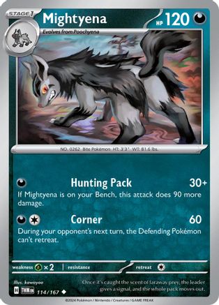 Mightyena 114 - SV06 Twilight Masquerade Reverse Holofoil - Poke-Collect