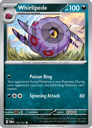 Whirlipede 116 - SV06 Twilight Masquerade - Poke-Collect
