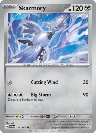 Skarmory 119 - SV06 Twilight Masquerade Reverse Holofoil - Poke-Collect