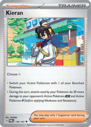 Kieran - 154/167 154 - SV06 Twilight Masquerade Reverse Holofoil - Poke-Collect