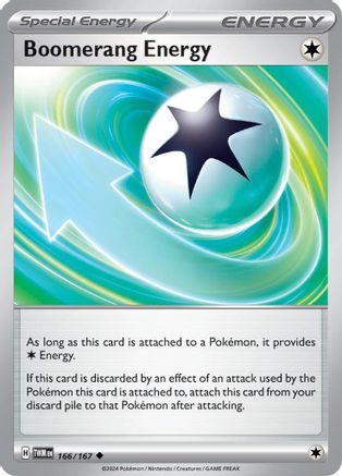 Boomerang Energy 166 - SV06 Twilight Masquerade Reverse Holofoil - Poke-Collect