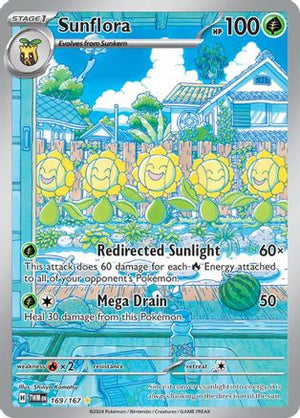 Sunflora 169 - SV06 Twilight Masquerade Holofoil - Poke-Collect