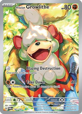 Hisuian Growlithe - 181/167 181 - SV06 Twilight Masquerade Holofoil - Poke-Collect