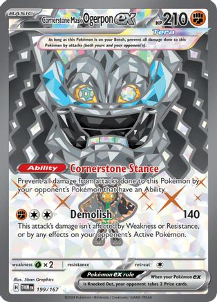 Cornerstone Mask Ogerpon ex - 199/167 199 - SV06 Twilight Masquerade Holofoil - Poke-Collect