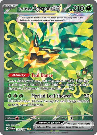 Teal Mask Ogerpon ex 211 - SV06 Twilight Masquerade Holofoil - Poke-Collect