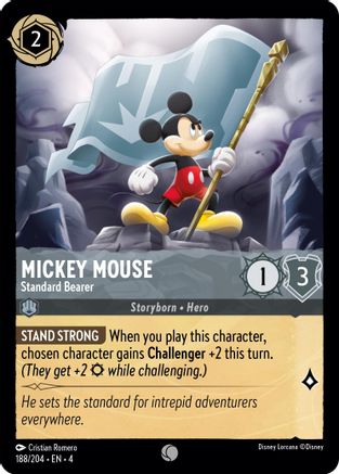 Mickey Mouse - Standard Bearer (188/204) - Ursulas Return Cold Foil - Poke-Collect