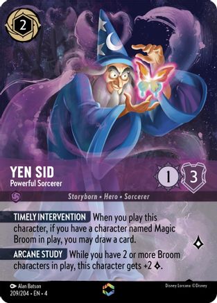 Yen Sid - Powerful Sorcerer (Enchanted) (209/204) - Ursulas Return Holofoil - Poke-Collect