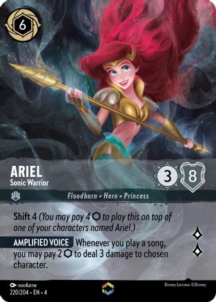 Ariel - Sonic Warrior (Enchanted) (220/204) - Ursulas Return Holofoil