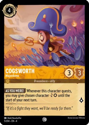 Cogsworth - Majordomo (5/204) - Ursulas Return - Poke-Collect