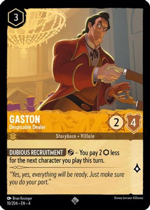 Gaston - Despicable Dealer (10/204) - Ursulas Return Cold Foil