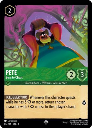 Pete - Born to Cheat (85/204) - Ursulas Return Cold Foil - Poke-Collect