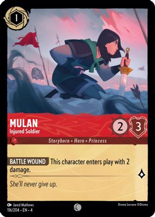 Mulan - Injured Soldier (116/204) - Ursulas Return Cold Foil