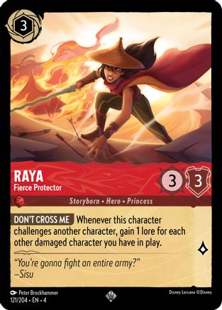 Raya - Fierce Protector (121/204) - Ursulas Return Cold Foil - Poke-Collect