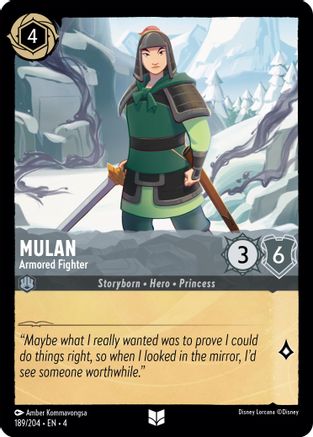 Mulan - Armored Fighter (189/204) - Ursulas Return Cold Foil - Poke-Collect