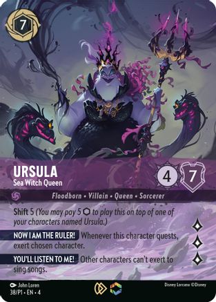 Ursula - Sea Witch Queen (Store Championship) (38) - Disney Lorcana Promo Cards Holofoil