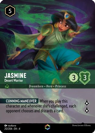 Jasmine - Desert Warrior (Enchanted) (212/204) - Ursulas Return Holofoil