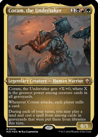 Coram, the Undertaker (Foil Etched) (M3C-019) - Modern Horizons 3 Commander Foil - Poke-Collect