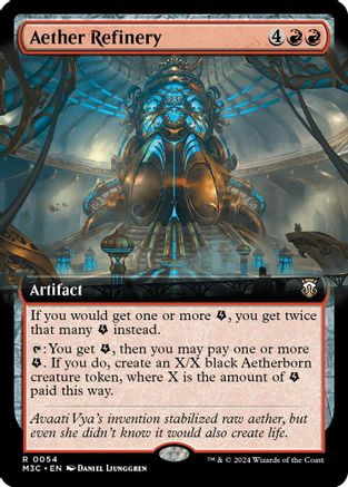 Aether Refinery (Extended Art) (Ripple Foil) (M3C-054) - Modern Horizons 3 Commander Foil - Poke-Collect