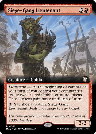 Siege-Gang Lieutenant (Extended Art) (Ripple Foil) (M3C-061) - Modern Horizons 3 Commander Foil - Poke-Collect