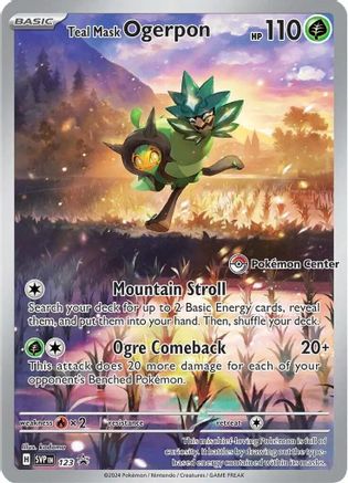 Teal Mask Ogerpon (Pokemon Center Exclusive) 123 - SV Scarlet & Violet Promo Cards Holofoil - Poke-Collect