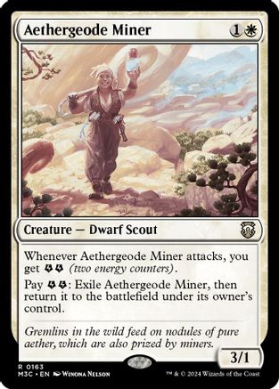 Aethergeode Miner (Ripple Foil) (M3C-163) - Modern Horizons 3 Commander Foil - Poke-Collect