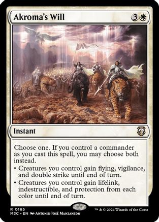 Akroma's Will (Ripple Foil) (M3C-165) - Modern Horizons 3 Commander Foil - Poke-Collect