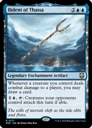 Bident of Thassa (Ripple Foil) (M3C-177) - Modern Horizons 3 Commander Foil - Poke-Collect