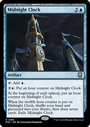 Midnight Clock (Ripple Foil) (M3C-189) - Modern Horizons 3 Commander Foil - Poke-Collect