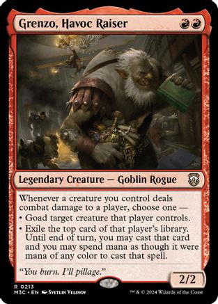 Grenzo, Havoc Raiser (Ripple Foil) (M3C-213) - Modern Horizons 3 Commander Foil - Poke-Collect