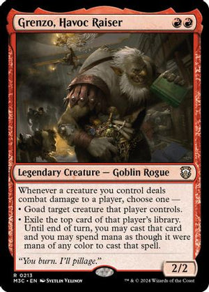 Grenzo, Havoc Raiser (Ripple Foil) (M3C-213) - Modern Horizons 3 Commander Foil - Poke-Collect