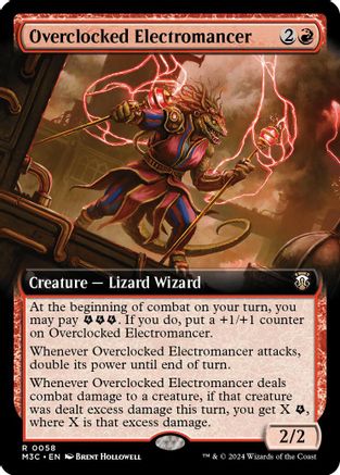 Overclocked Electromancer (Extended Art) (Ripple Foil) (M3C-058) - Modern Horizons 3 Commander Foil - Poke-Collect
