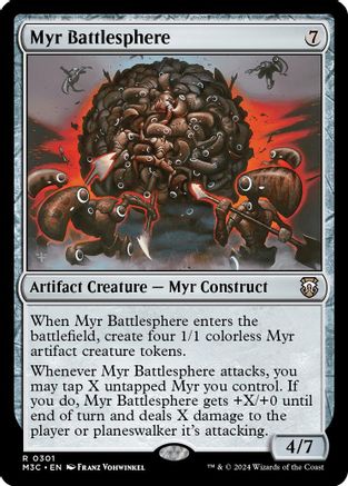 Myr Battlesphere (Ripple Foil) (M3C-301) - Modern Horizons 3 Commander Foil - Poke-Collect