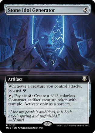 Stone Idol Generator (Extended Art) (Ripple Foil) (M3C-077) - Modern Horizons 3 Commander Foil - Poke-Collect