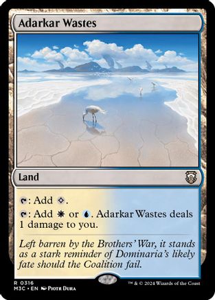 Adarkar Wastes (Ripple Foil) (M3C-316) - Modern Horizons 3 Commander Foil - Poke-Collect