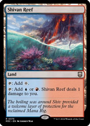 Shivan Reef (Ripple Foil) (M3C-375) - Modern Horizons 3 Commander Foil - Poke-Collect