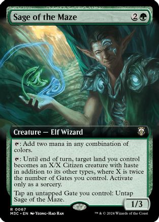 Sage of the Maze (Extended Art) (Ripple Foil) (M3C-067) - Modern Horizons 3 Commander Foil - Poke-Collect