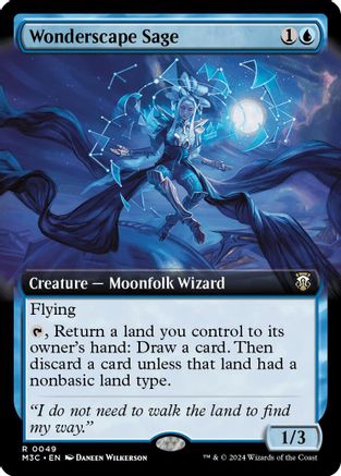 Wonderscape Sage (Extended Art) (Ripple Foil) (M3C-049) - Modern Horizons 3 Commander Foil - Poke-Collect