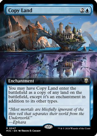 Copy Land (Extended Art) (Ripple Foil) (M3C-047) - Modern Horizons 3 Commander Foil - Poke-Collect
