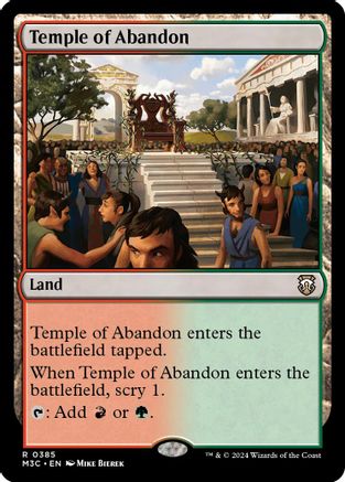 Temple of Abandon (Ripple Foil) (M3C-385) - Modern Horizons 3 Commander Foil - Poke-Collect