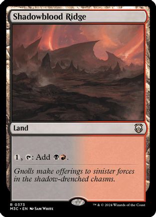 Shadowblood Ridge (Ripple Foil) (M3C-373) - Modern Horizons 3 Commander Foil - Poke-Collect