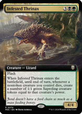 Infested Thrinax (Extended Art) (Ripple Foil) (M3C-074) - Modern Horizons 3 Commander Foil - Poke-Collect