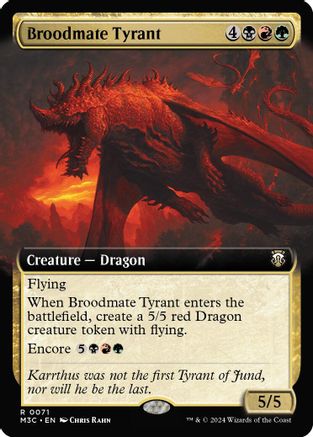 Broodmate Tyrant (Extended Art) (Ripple Foil) (M3C-071) - Modern Horizons 3 Commander Foil - Poke-Collect