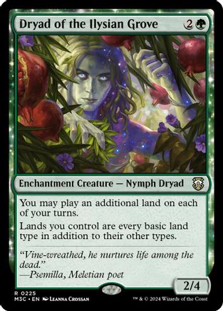 Dryad of the Ilysian Grove (Ripple Foil) (M3C-225) - Modern Horizons 3 Commander Foil - Poke-Collect