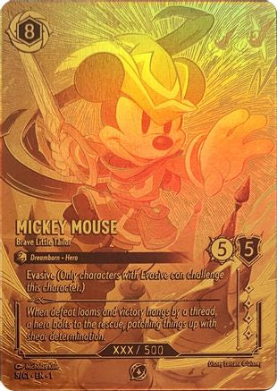Mickey Mouse - Brave Little Tailor (Serial Numbered) (5) - Disney Lorcana Promo Cards - Poke-Collect