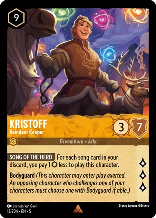 Kristoff - Reindeer Keeper (13/204) - Shimmering Skies Cold Foil