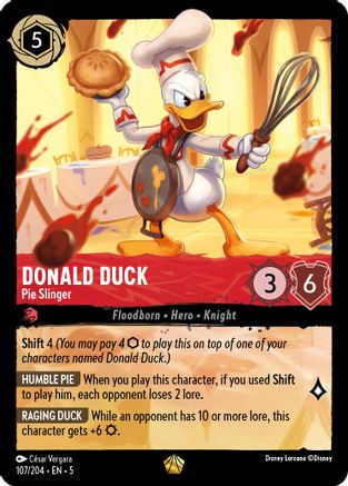 Donald Duck - Pie Slinger (107/204) - Shimmering Skies Cold Foil